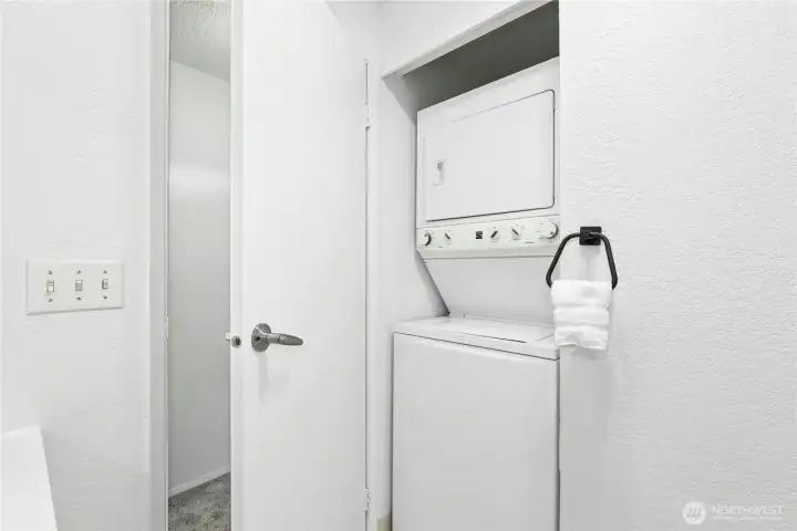 Having your own interior washer/dryer is so much more convenient and safe than going to a laundromat!