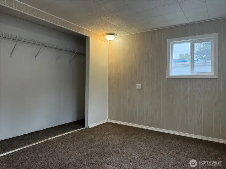 This closet runs almost the whole length of the wall.