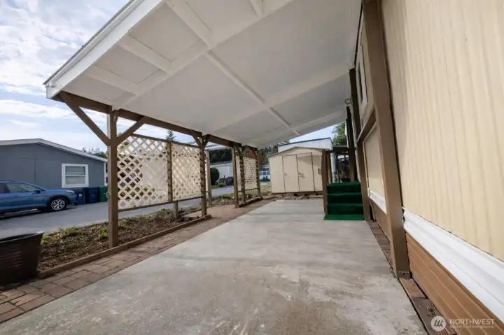 Lovely covered patio or carport