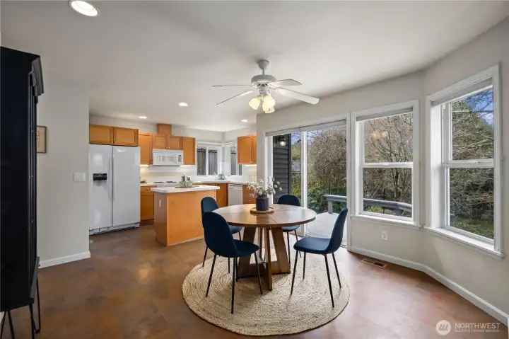 Roomy dining space