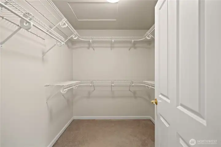 Primary walk-in closet