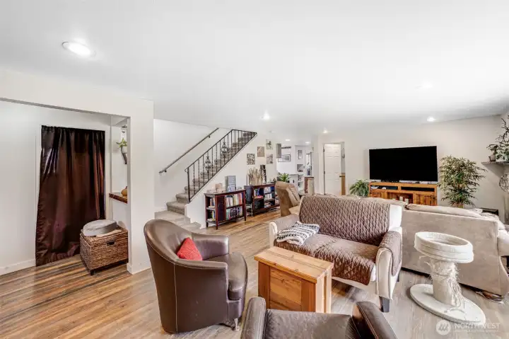 Flex Space off main living area for storage