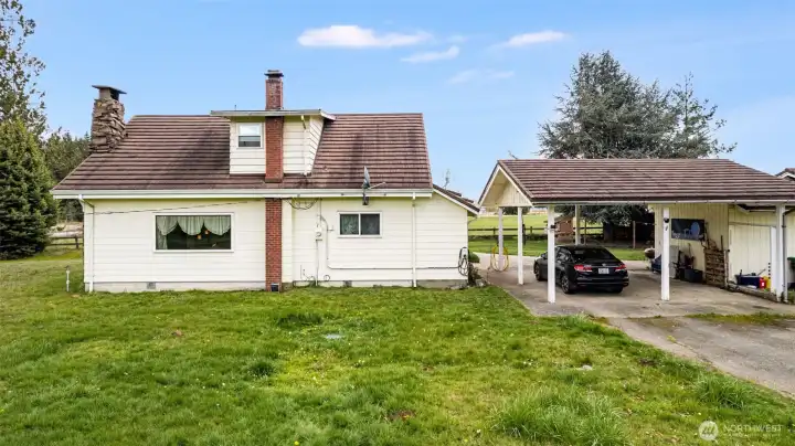 Carport Breezeway between Main Home and detached shop