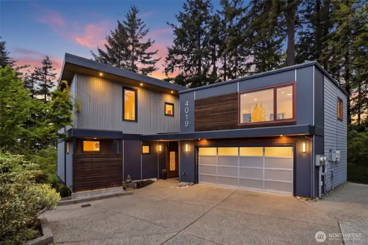 A custom modern residence with rare architectural presence