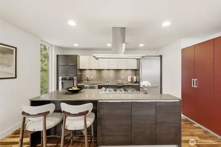 Pedini cabinetry with sleek custom storage and design-forward detail