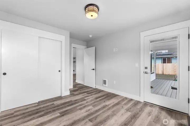 Primary Bedroom with acess to back deck