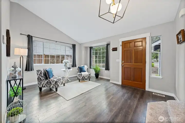The flexible floor plan features this bonus room ideal for a formal dining area, home office, or additional sitting room.