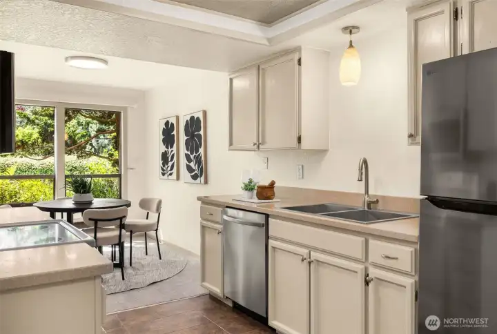 Brand new stainless steel dishwasher and refrigerator Brand new stainless steel dishwasher and refrigerator