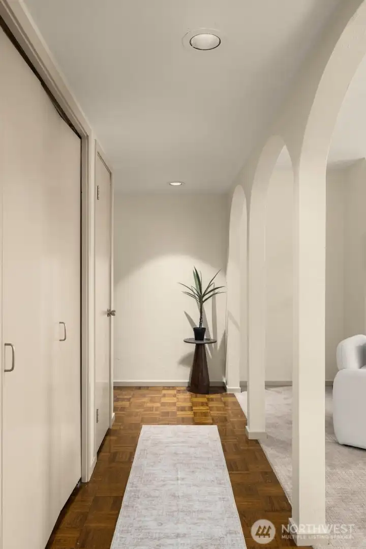 Hallway with recessed lighting Hallway with recessed lighting
