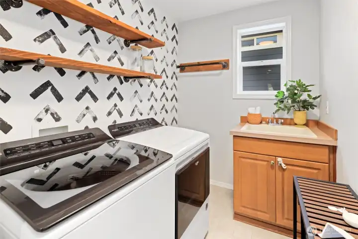 Upstairs laundry room