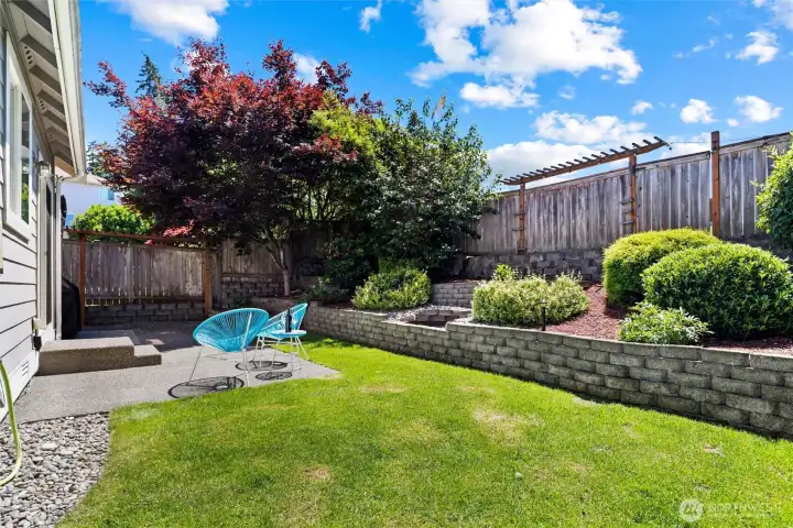 Backyard space for play and entertaining