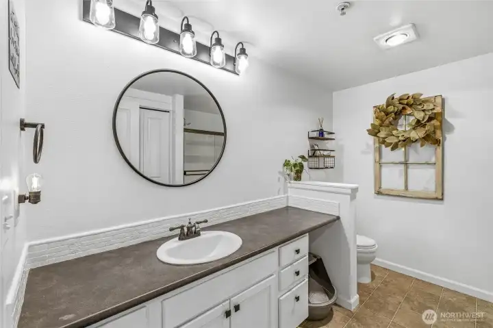 Ample countertop Space in the Bathroom