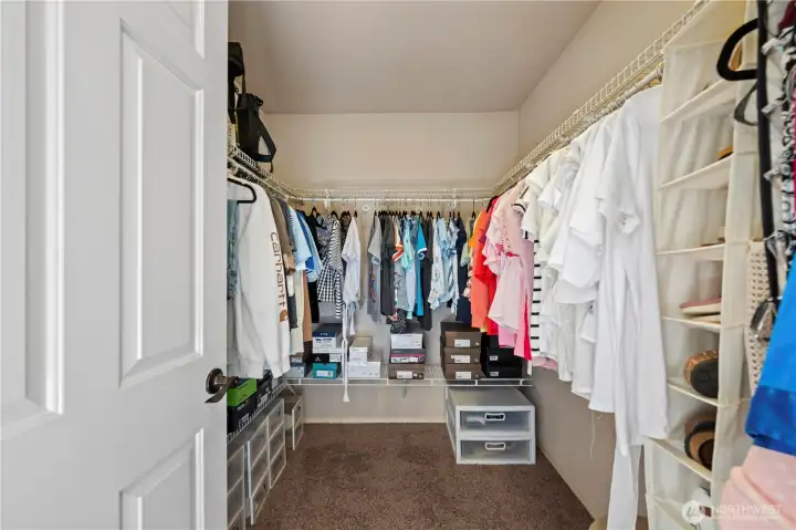 Primary walk in closet Primary walk in closet