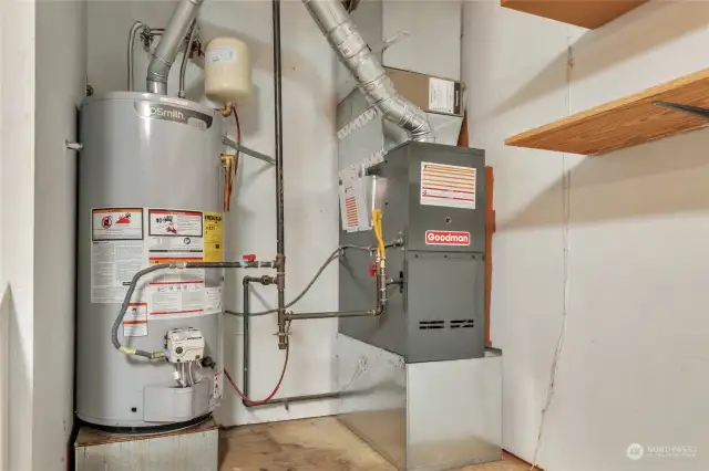 New Gas Furnace and New Hot Water Tank.