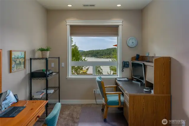 Office with a view adjacent to primary suite.