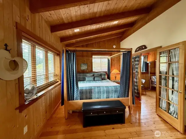 One of two spacious sleeping areas in guest home #1.