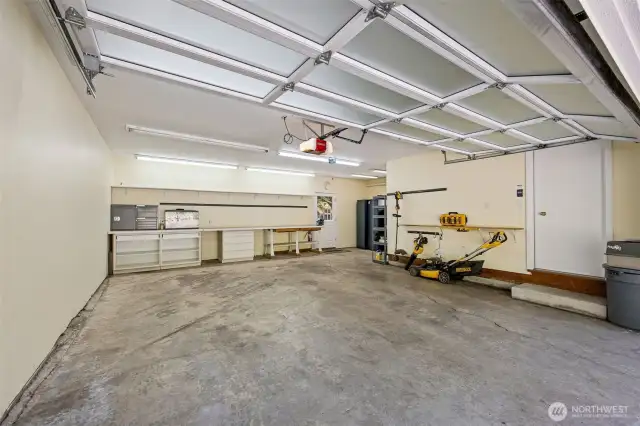 2 car garage + RV carport to park 4 cars plus
