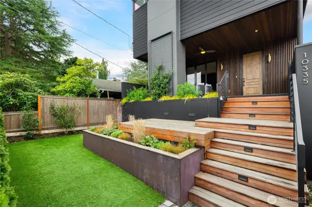 Fun, easy maintenance yard for people and pets.