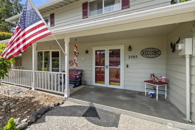 Welcoming front porch