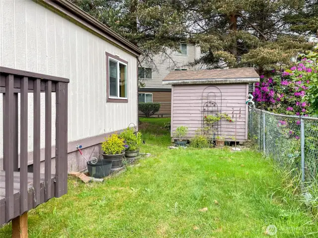 Fully-fenced yard
