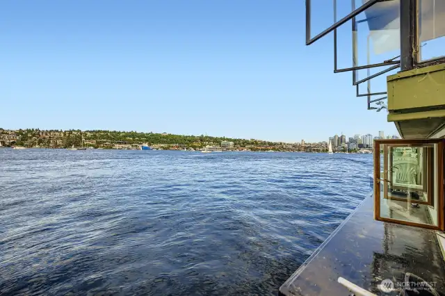 View standing on the end of the finger pier where you may want to bring your paddle boards and kayaks...