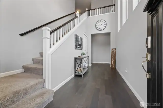 Bright & open entry with vinyl flooring