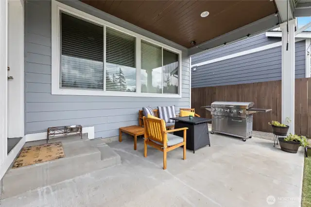 Covered patio for summer BBQs