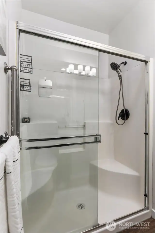 Walk-in shower.