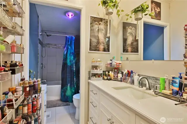 Ensuite bathroom that was updated within the past 5 years. Tile shower and newer vanity.