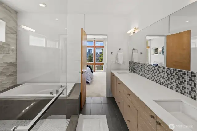 The primary bath is amazing!