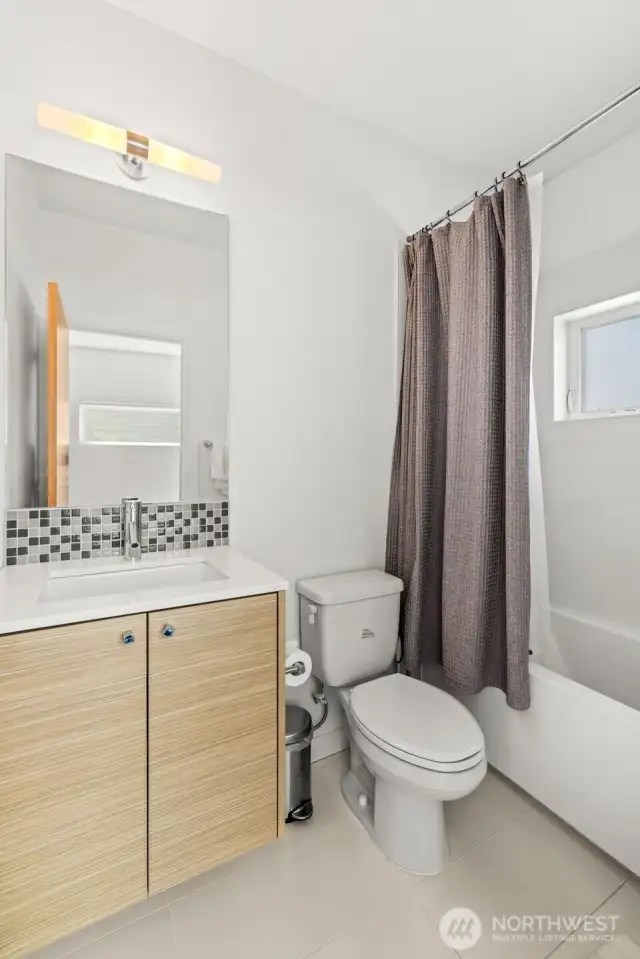 Full Bath off of the Second upstairs bedroom.