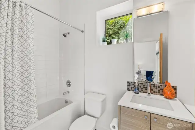 Full Bath off of the lower level Bedroom.