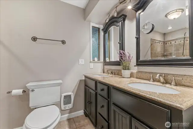 Primary bath ensuite with shower