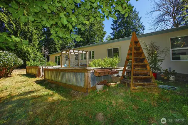 Garden beds in back yard