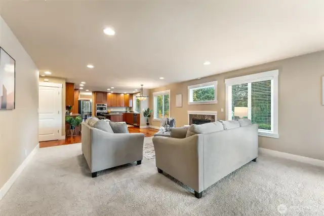 Large space with direct access to kitchen.