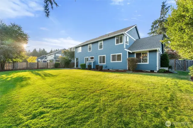 The backyard provides plenty of space for play and having fun!