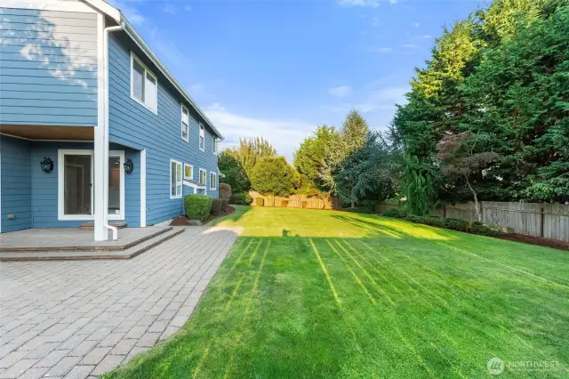 Backyard patio provides lots of room to grill and have guests!