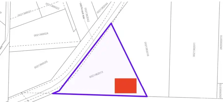Lot image with red square indicating pre-approved home location.