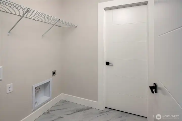 Upstairs laundry room for convenience