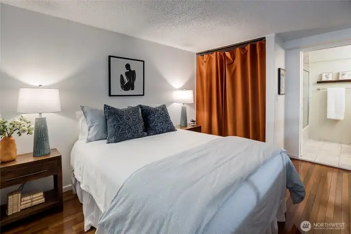 Bedroom and bath upstairs