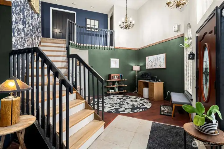 Inside you will find this cool house with lots of height to bring in the light