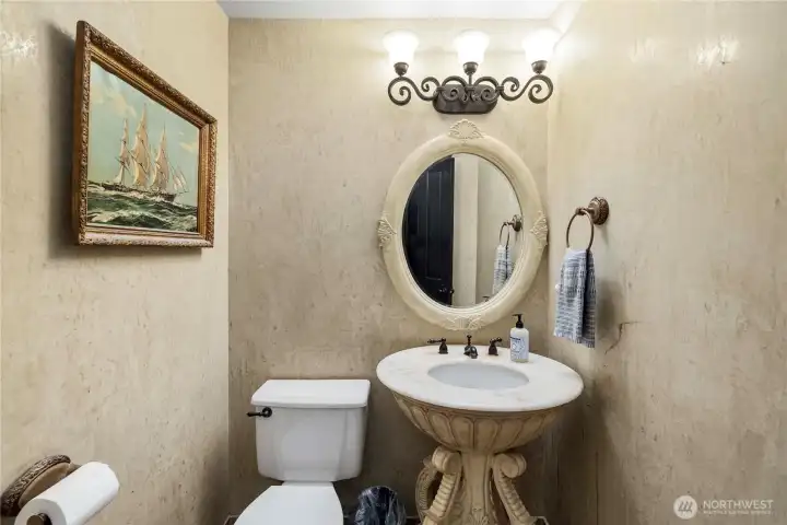 Downstairs half bath for your guests