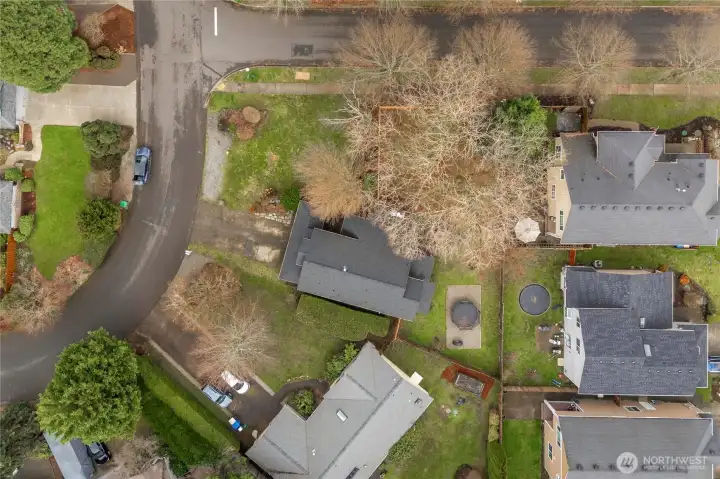 Drone shot of the lot