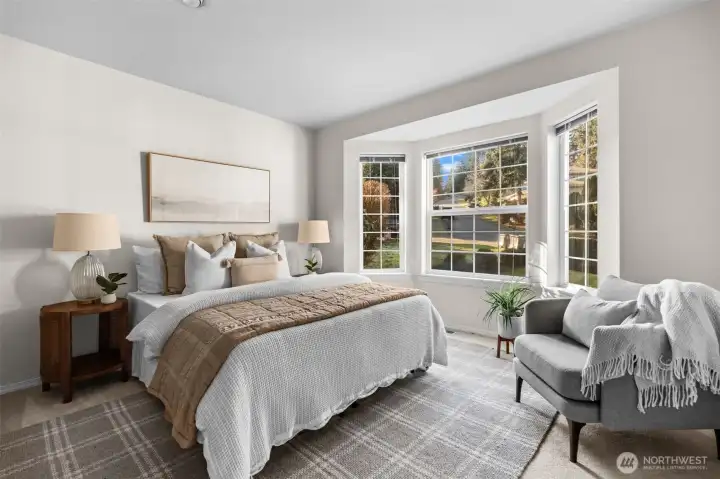 Secondary bedroom offers individuals to relax with sunset-filled evenings.