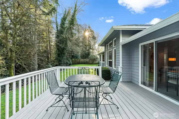 Gorgeous patio encourages outdoor entertainment and living space.