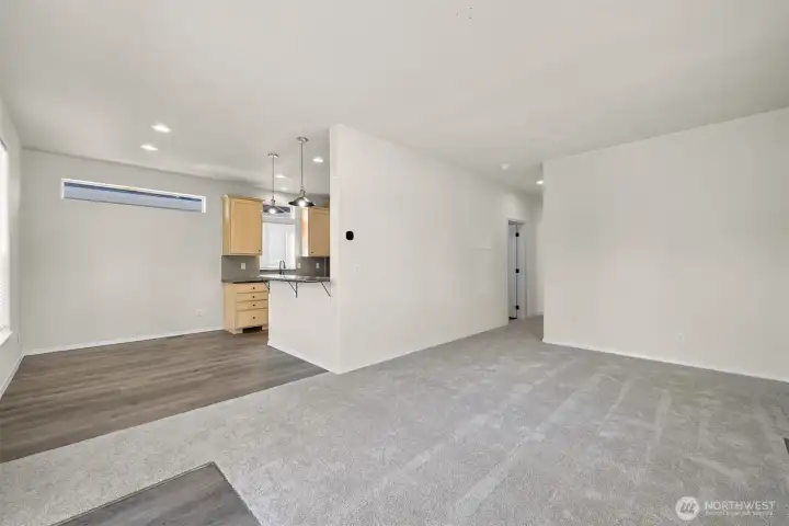 Living and dining room.