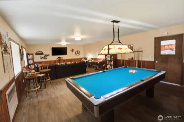 pool table and movie room
