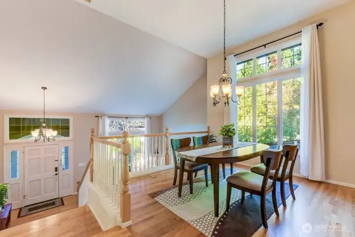 Separate formal dining overlooking the beautiful outdoors. Lovely!