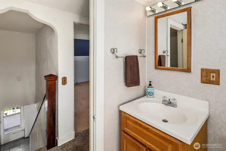 Full bath upstairs (tub and shower not shown in photo)