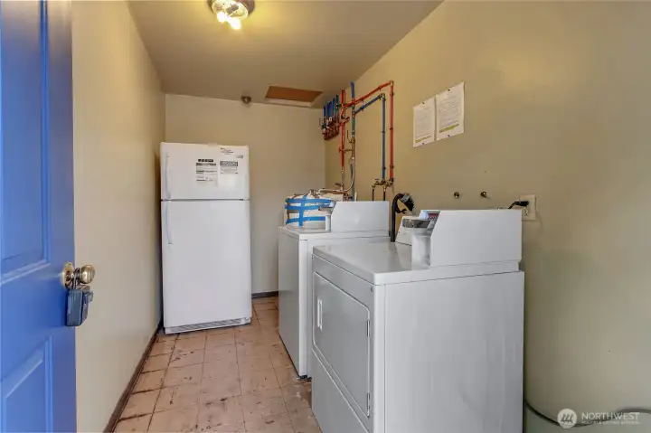 Coin operated laundry room